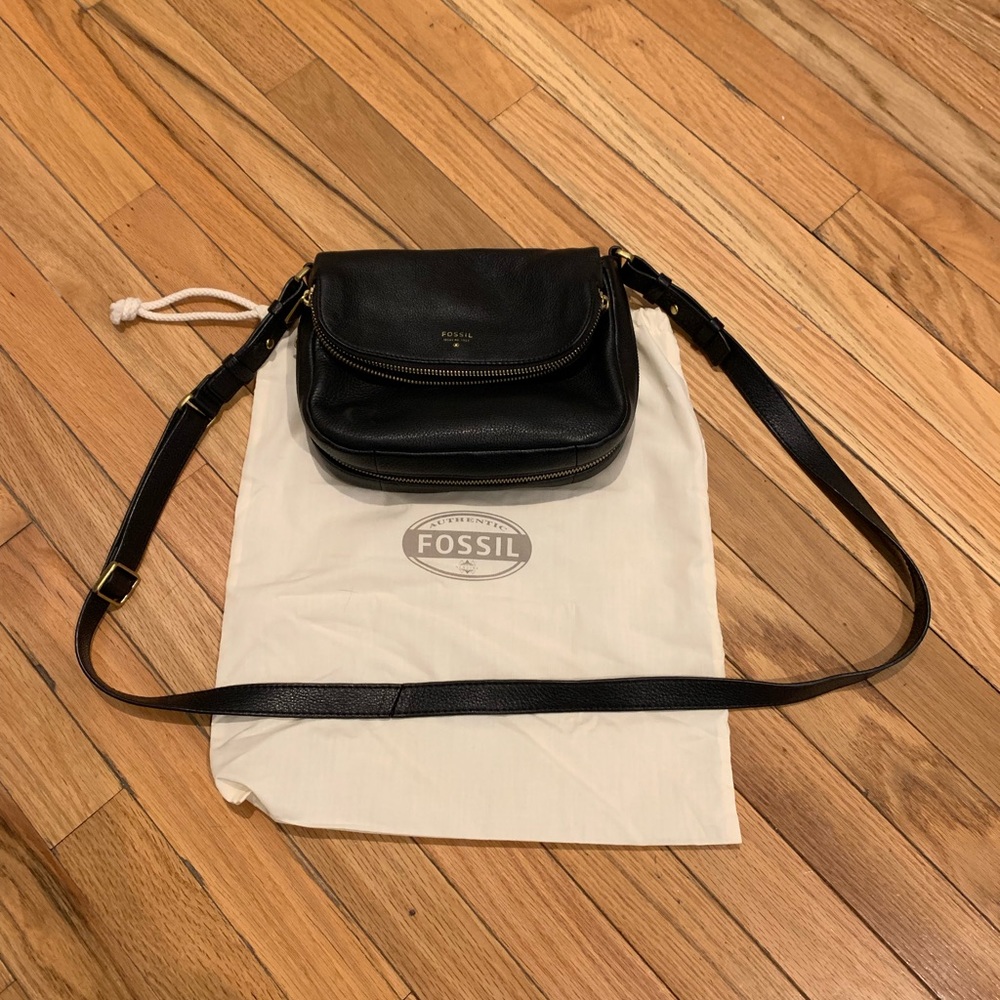 Fossil leather Preston Foldover Crossbody Purse